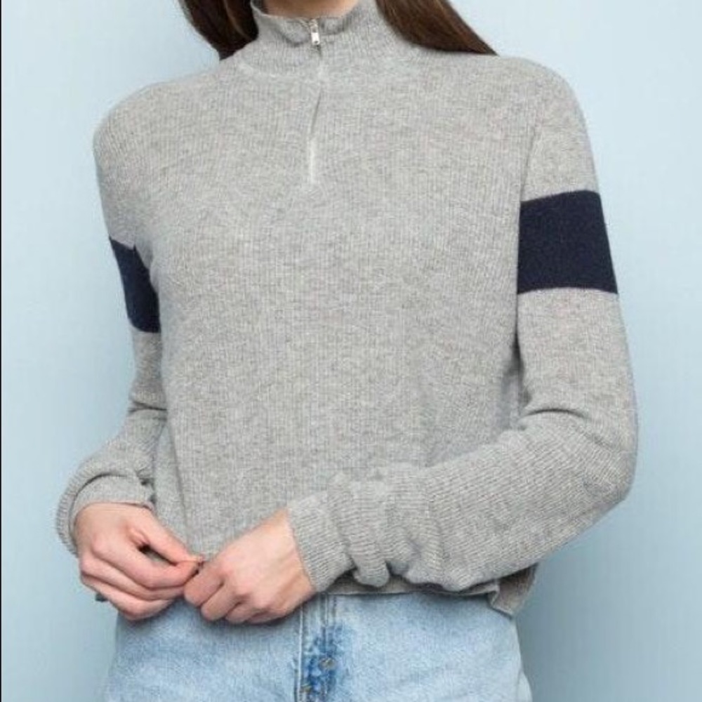 GREY BRANDY QUARTERZIP